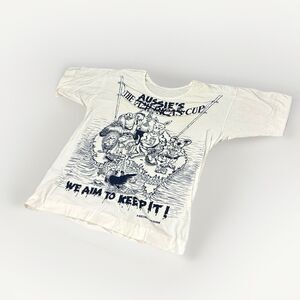 True VTG 50s 60s S / M Humour Caricature Comic Graphic Tee shirt Made in USA